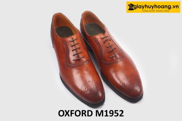Giày Oxford da nam đục lỗ màu bò Brogues M1952 003