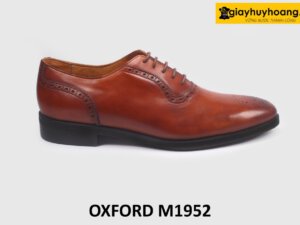 Giày Oxford da nam đục lỗ màu bò Brogues M1952 001