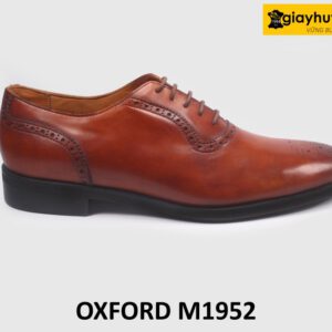 Giày Oxford da nam đục lỗ màu bò Brogues M1952 001