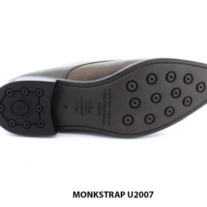 [Outlet] Giày da nam đánh màu Patina tuyệt đẹp monkstrap U2007 006