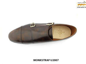 [Outlet] Giày da nam đánh màu Patina tuyệt đẹp monkstrap U2007 002