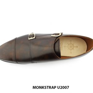 [Outlet] Giày da nam đánh màu Patina tuyệt đẹp monkstrap U2007 002