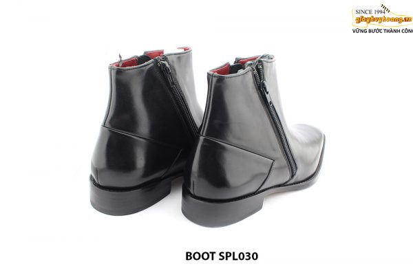 [Outlet size 40] Giày da nam cổ cao khóa kéo zip boot SPL030 004