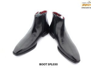 [Outlet size 40] Giày da nam cổ cao khóa kéo zip boot SPL030 003