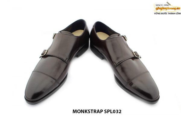 [Outlet size 40] Giày da nam hàng hiệu thủ công Monkstrap SPL032 004