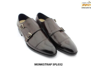 [Outlet size 40] Giày da nam hàng hiệu thủ công Monkstrap SPL032 003