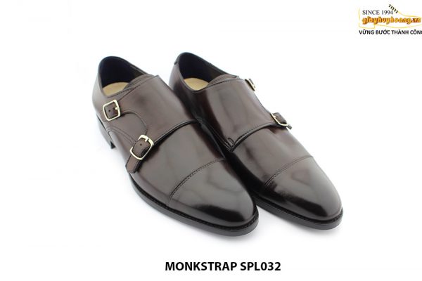 [Outlet size 40] Giày da nam hàng hiệu thủ công Monkstrap SPL032 003