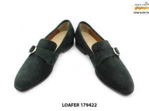 [Outlet size 41] Giày lười da lộn nam xanh loafer 179422 004