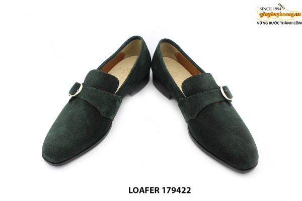 [Outlet size 41] Giày lười da lộn nam xanh loafer 179422 004