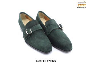 [Outlet size 41] Giày lười da lộn nam xanh loafer 179422 003
