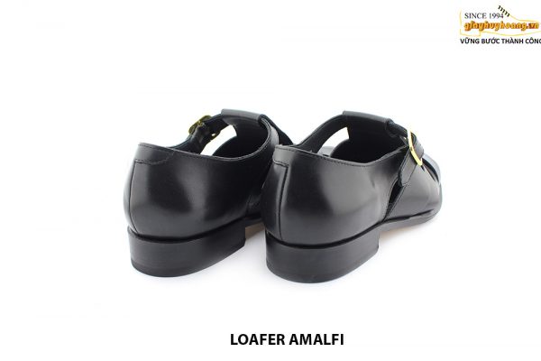 [Outlet size 39.5] Giày da nam đen thoáng mát Loafer AMALFI 005
