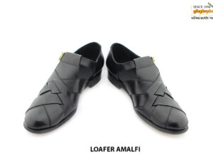 [Outlet size 39.5] Giày da nam đen thoáng mát Loafer AMALFI 004