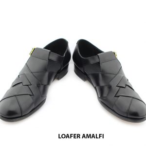 [Outlet size 39.5] Giày da nam đen thoáng mát Loafer AMALFI 004