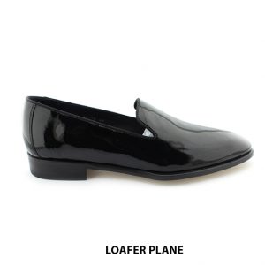[Outlet size 41] Giày da nam đen sáng bóng Loafer PLANE 001