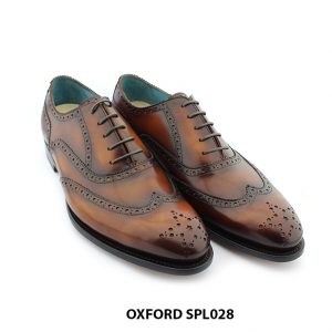 [Outlet size 44] Giày da nam từ da bò con Oxford SPL028 003
