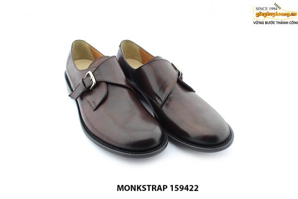 [Outlet size 43] Giày da nam mũi tròn Single Monkstrap 159422 003