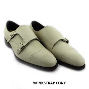 [Outlet size 43] Giày da nam da mộc được chọn màu monkstrap CONY 002