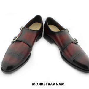 [Outlet size 43] Giày da nam màu Patina thủ công Monkstrap NAM 004