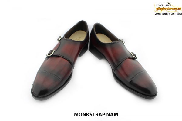 [Outlet size 43] Giày da nam màu Patina thủ công Monkstrap NAM 004
