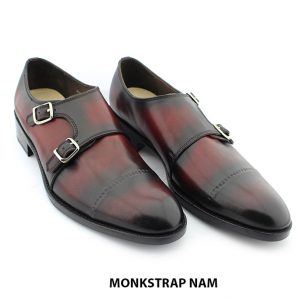 [Outlet size 43] Giày da nam màu Patina thủ công Monkstrap NAM 003