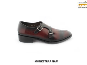 [Outlet size 43] Giày da nam màu Patina thủ công Monkstrap NAM 001
