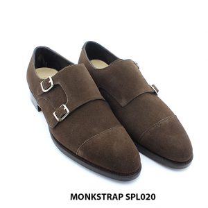 [Outlet size 43] Giày da nam 2 khoá da lộn monkstrap SPL020 003