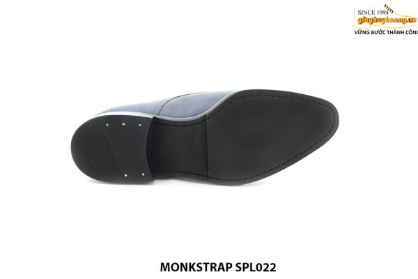 [Outlet size 38] Giày da nam xanh navy Monkstrap SPL022 006