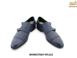 [Outlet size 38] Giày da nam xanh navy Monkstrap SPL022 004