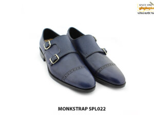[Outlet size 38] Giày da nam xanh navy Monkstrap SPL022 003