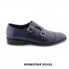 [Outlet size 38] Giày da nam xanh navy Monkstrap SPL022 001