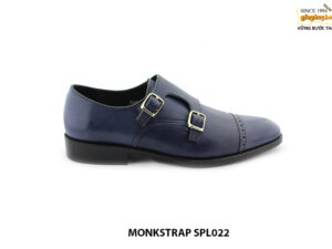 [Outlet size 38] Giày da nam xanh navy Monkstrap SPL022 001