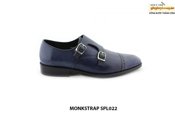 [Outlet size 38] Giày da nam xanh navy Monkstrap SPL022 001