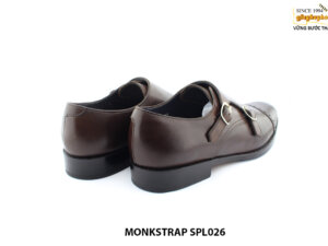 [Outlet size 42] Giày da nam 2 khóa nâu Monkstrap SPL026 006