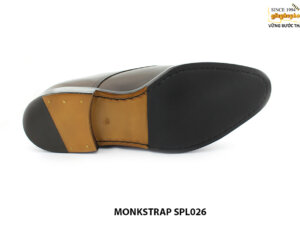 [Outlet size 42] Giày da nam 2 khóa nâu Monkstrap SPL026 005