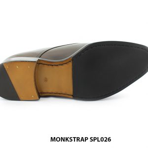 [Outlet size 42] Giày da nam 2 khóa nâu Monkstrap SPL026 005