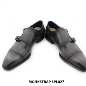 [Outlet size 40] Giày da nam nhuộm màu patina Double Monkstrap SPL027 006