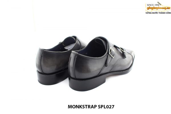 [Outlet size 40] Giày da nam nhuộm màu patina Double Monkstrap SPL027 004