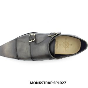 [Outlet size 40] Giày da nam nhuộm màu patina Double Monkstrap SPL027 002