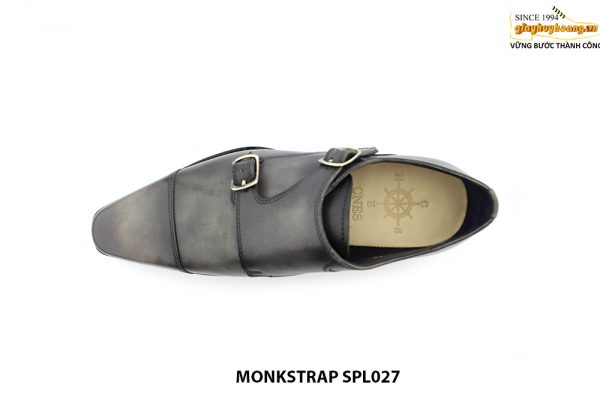 [Outlet size 40] Giày da nam nhuộm màu patina Double Monkstrap SPL027 002