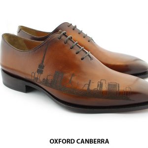 [Outlet size 43] Giày da nam in tranh tphcm cao cấp Oxford CANBERRA 006