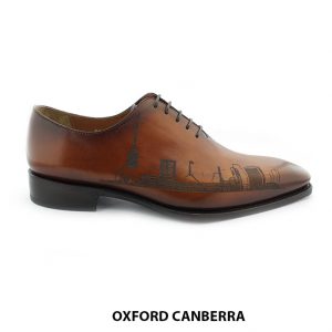 [Outlet size 43] Giày da nam in tranh tphcm cao cấp Oxford CANBERRA 001