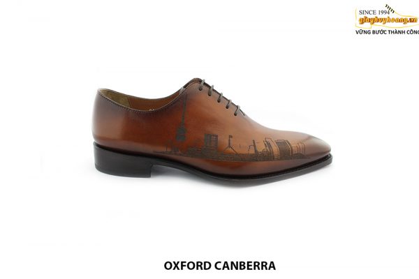 [Outlet size 43] Giày da nam in tranh tphcm cao cấp Oxford CANBERRA 001