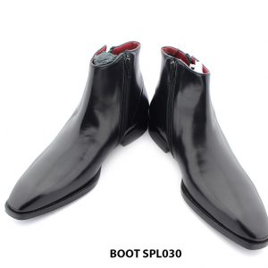 [Outlet size 40] Giày da nam cổ cao khóa kéo zip boot SPL030 003