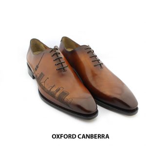 [Outlet size 43] Giày da nam in tranh tphcm cao cấp Oxford CANBERRA 003