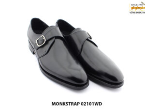 [Outlet size 43.45] Giày da nam đế may chỉ Goodyear monkstrap 02101WD 003