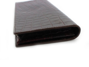 Ví cầm tay dài nam nhiều ngăn da dập vân cá sấu không chốt 005