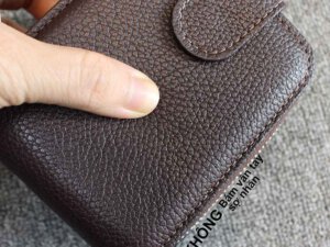 Bóp Ví dày ngang da vân hạt nhiều ngăn đựng thẻ 008