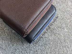 Bóp Ví dày ngang da vân hạt nhiều ngăn đựng thẻ 007