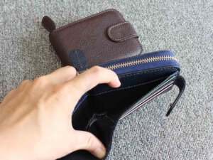 Bóp Ví dày ngang da vân hạt nhiều ngăn đựng thẻ 005