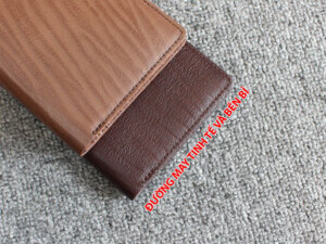 Bóp Ví nam dáng đứng da vân gỗ cao cấp 005